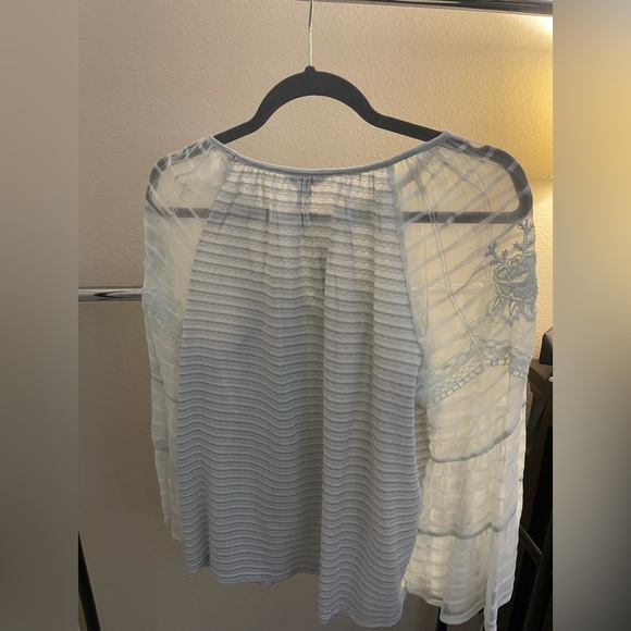 Very light blue Lucky Brand blouse. - Picture 7 of 8